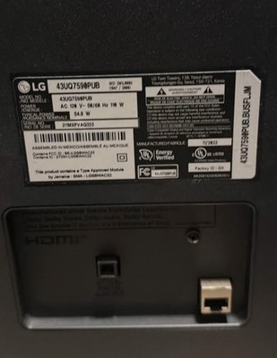 LG tv 43  LG UHD UQ75 Series 43  (43UQ7590PUB, 2022), Black