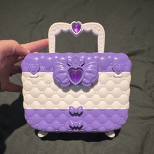 Purple  White Pretend Play Makeup Vanity Set with Brushes  Accessories