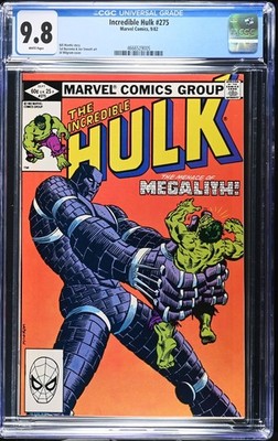 INCREDIBLE HULK #275 CGC 9.8 NM/MT  1982 WHITE PAGES MEGALITH 1ST FIRST PRINT  