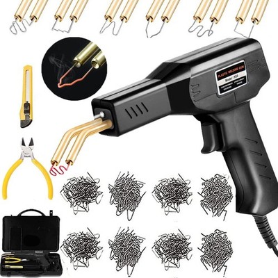Plastic Welding Machine Car Bumper Repair Kit,Hot 50W Stapler black, Black 