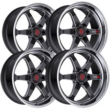 Set Of 4 Tis 508bm 20x9.5 6x5.5 20mm Blackmilled Wheels Rims 20 Inch