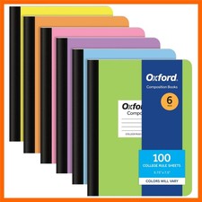 Composition Notebooks, 6 Pack, Cover Colors Vary, College Ruled Paper, 9-3/4 ...