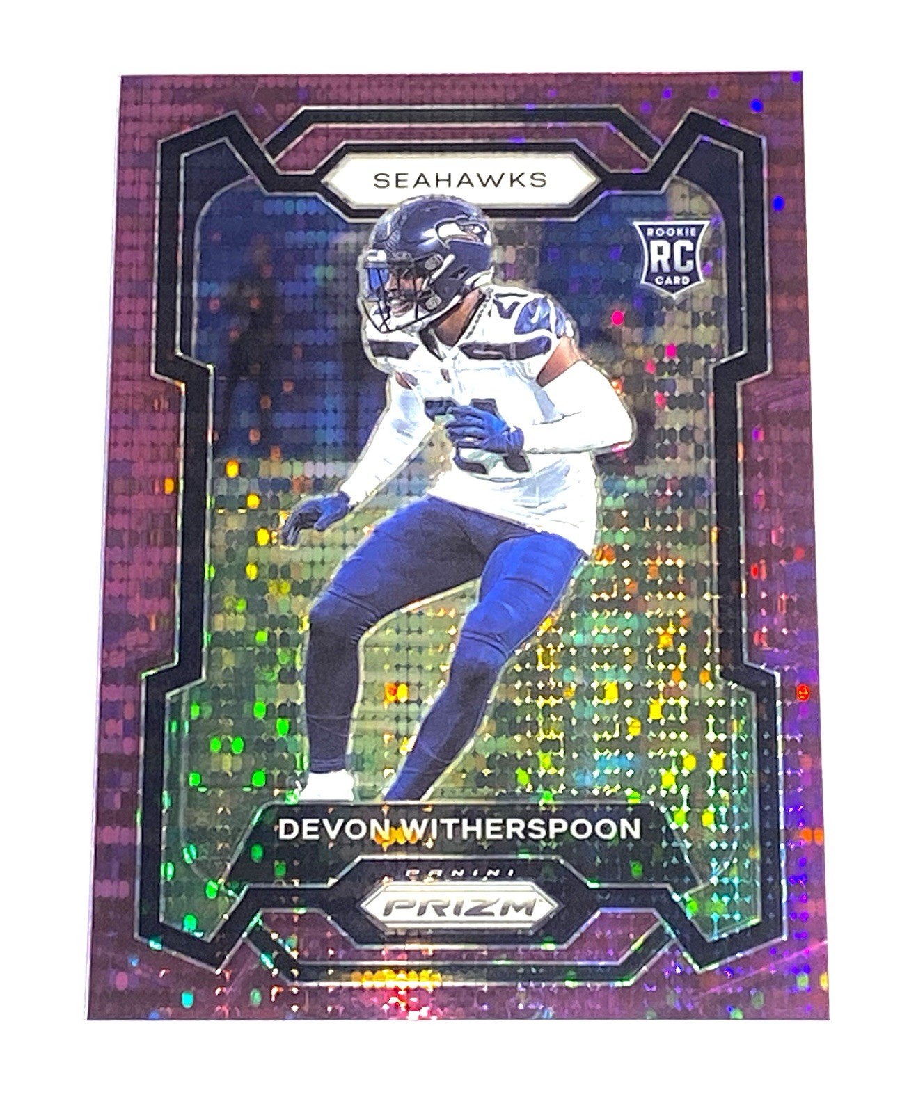 Devon Witherspoon Panini Prizm #389 Purple Pulsar