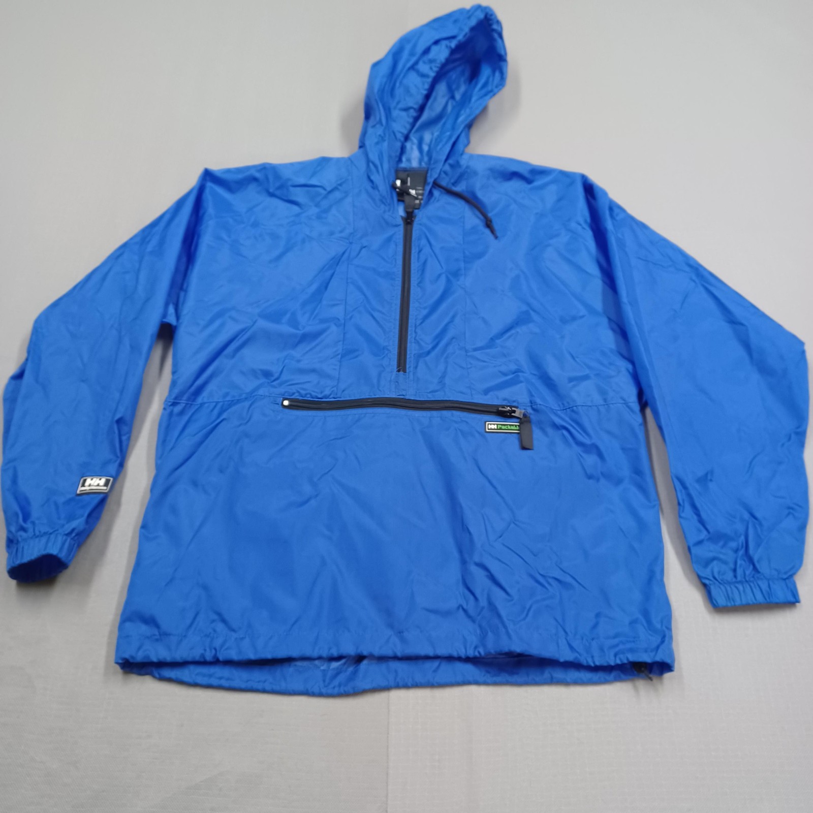 Helly Hansen Packable Jacket Mens Medium Blue Hoo… - image 1