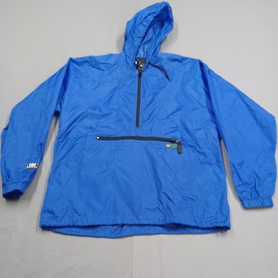 Helly Hansen Packable Jacket Mens Medium Blue Hooded Anorak Pullover Windbreaker