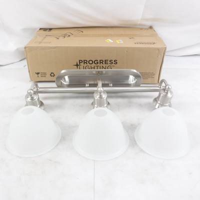 Progress Lighting Madison Collection 3 Light Bar Vanity Light Brushed Nickel