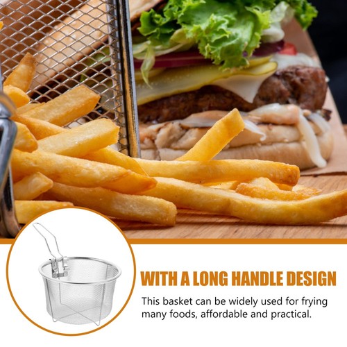 Fryer Basket Baskets with Handle Stainless Steel Deep for Large Pot - Picture 6 of 12