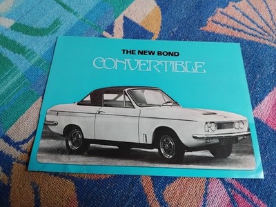 Bond Equipe 2.0 Cabrio Verkaufsprospekt sehr guter Zustand kostenloser Versand Coupe Triumph Faltblatt