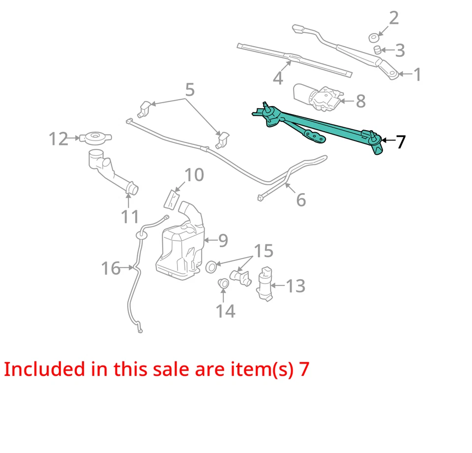 Transmisión limpiaparabrisas compatible con 05-10 G6 2639241 Foto 3 de 4
