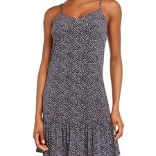 MICHAEL KORS Black Ditsy Floral Spaghetti Strap Dress WOMEN'S SIZE:XS