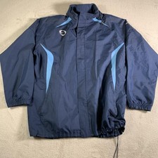 Nike Jacket Mens XL Navy Hooded Windbreaker Full Zip Lightweight Athletic Coat