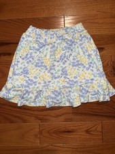 Bailey Lane Floral Ruffle Skort in Blue Yellow 6/7