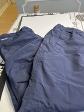 Lands End Snow Pants Ski Snowboard Navy Blue Grow Along Reinforced Knees Sz 10H