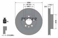 2X Textar Bremsscheibe Vorderachse U.A. FüR Ford, Seat, VW