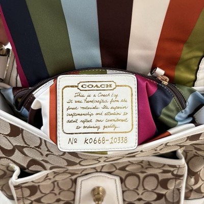 Coach Legacy Signature ShoulderBag White Authentic One-Shoulder