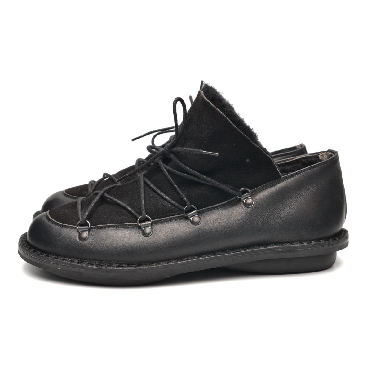 Trippen Black Leather Boots Shoes Unisex EUR 41 / US 10-10.5 women