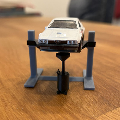 Waste Oil Collection Container 1:64 Hotwheels Siku 3D Printed