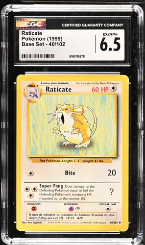 Raticate graded CGC 6.5 for sale on eBay