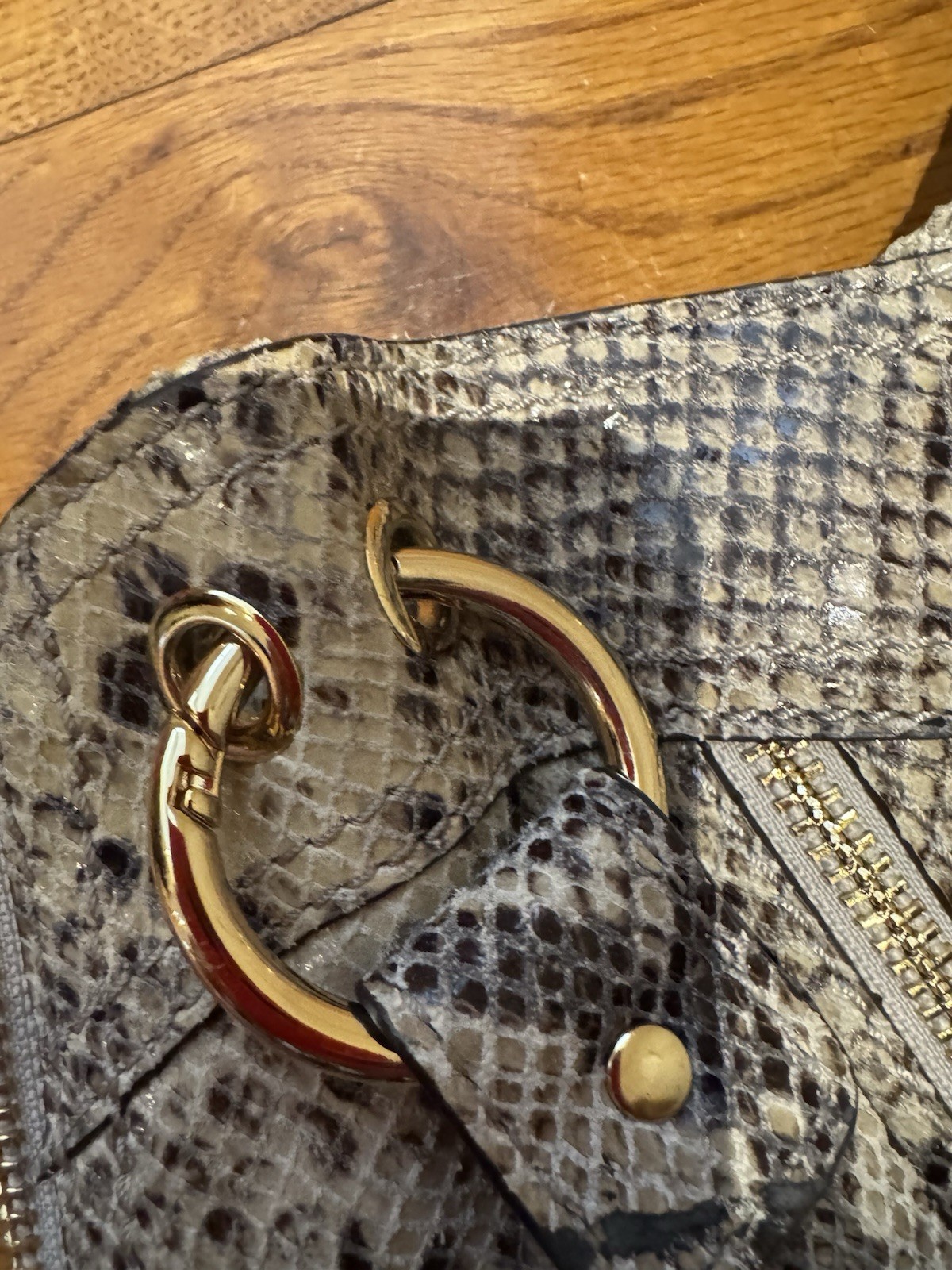 Michael Kors Python Effect Shoulder Bag With Gold… - image 23
