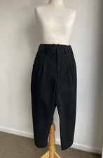 Uniqlo Women's Pleated Wide Pants Sixe XS Black Office Student Workwear Casual