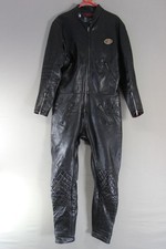 RARE VINTAGE CHAMPION CLOTHING RIVETTS OF LEYTONSTONE LEATHER BIKER SUIT 42 INCH