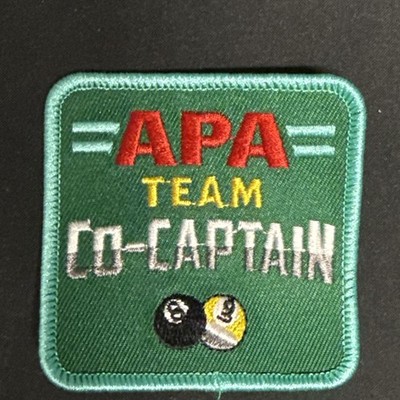 APA Poolplayers Team Co-Captain Patch *NEW*