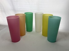 Vintage Tupperware 107 Pastel Tumblers Set of 6 16oz USA Made Cups