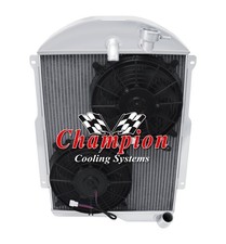 Rn Champion 3 Row Radiator W 2 10 Fans For 1939 Chevrolet Master 85 L6 Engine Rn Champion 3 Row Radiator W 2 10 Fans For 1939 Chevrolet Master 85 L6 Engine
