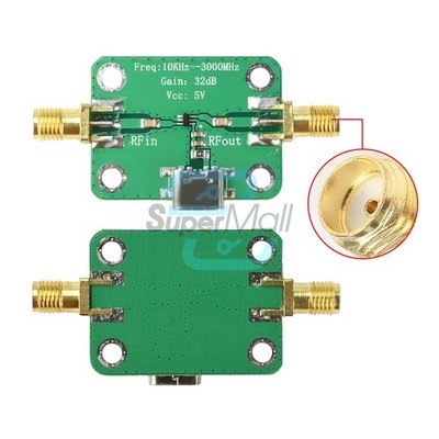 10KHz ~ 3GHz RF Wideband Amplifier module Gain 32dB Low-noise Amplifier LNA