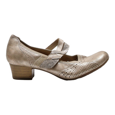 BAMA Pumps Fersen Beige Synthetik Damen UK 5
