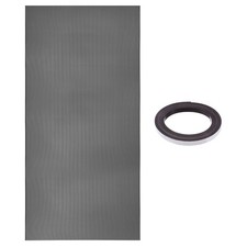 PC Fan Dust Mesh 39.4"x19.7" 1mm Hole, Dust Filter with Magnetic Strip Black