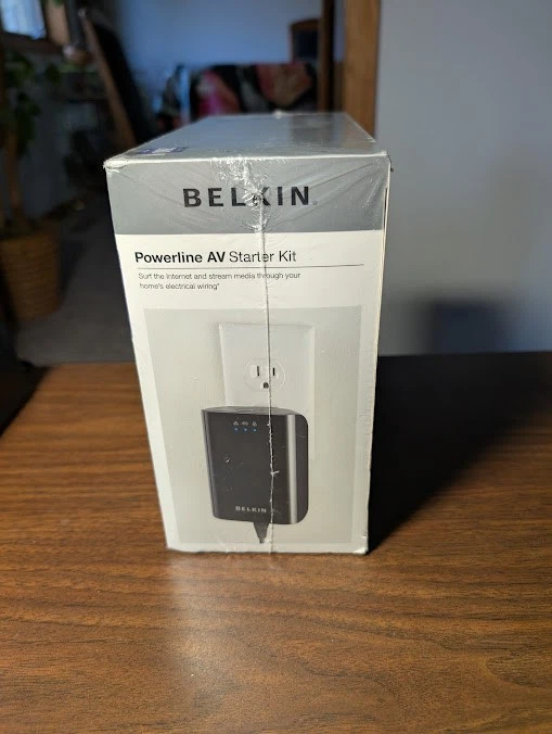 Belkin Powerline AV Starter Kit Up to 200 Mbps F5D4074 New in Shrink - Image 3 of 3
