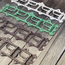 Cast Iron French Folding Coat Hook Rack – Vintage Wall Mounted Hanger for Hats