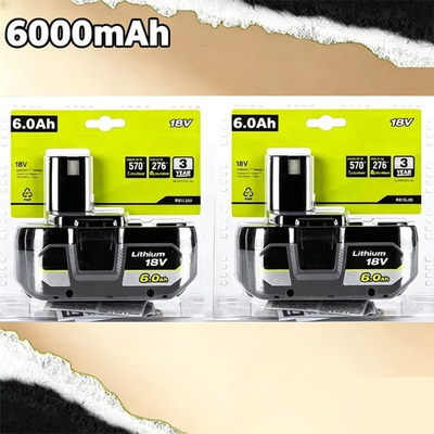 #ad 2PACK For RYOBI 18V 6.0Ah P108 High Capacity Battery 18Volt Lithium Ion One Plus $36.99