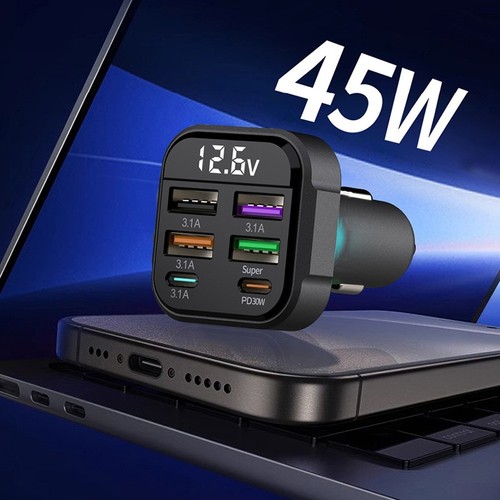 Car Charger 48W with 6 Ports PD30W and Intelligent Temperature Control - Zdjęcie 3 z 12