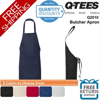   Q-tees Butcher Apron Cotton Blend Wrap around waist side ties Q2010