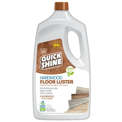 Quick Shine Hardwood Floor Luster-Polish 64oz | Plant-Derived w/Carnauba | Sa...