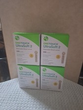 4 Boxes Of 100 Each ONE TOUCH UltraSoft 2 Lancets Fine 30G Exp. 10/2028 NEW   