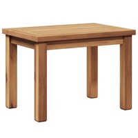 Couchtisch Teak Massivholz Naturbraun 50X35X36 Cm Rechteckig
