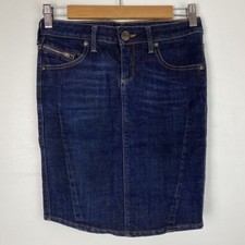 True Religion Womens Elly Midi Pencil Back Slit Denim Skirt Size 24 VGC SSE16