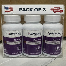 Pack of 3 EyePromise Restore Macular Health Supplement 180 Softgels NEW