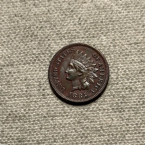 1885 Indian Head Cent Penny, Choice AU MM