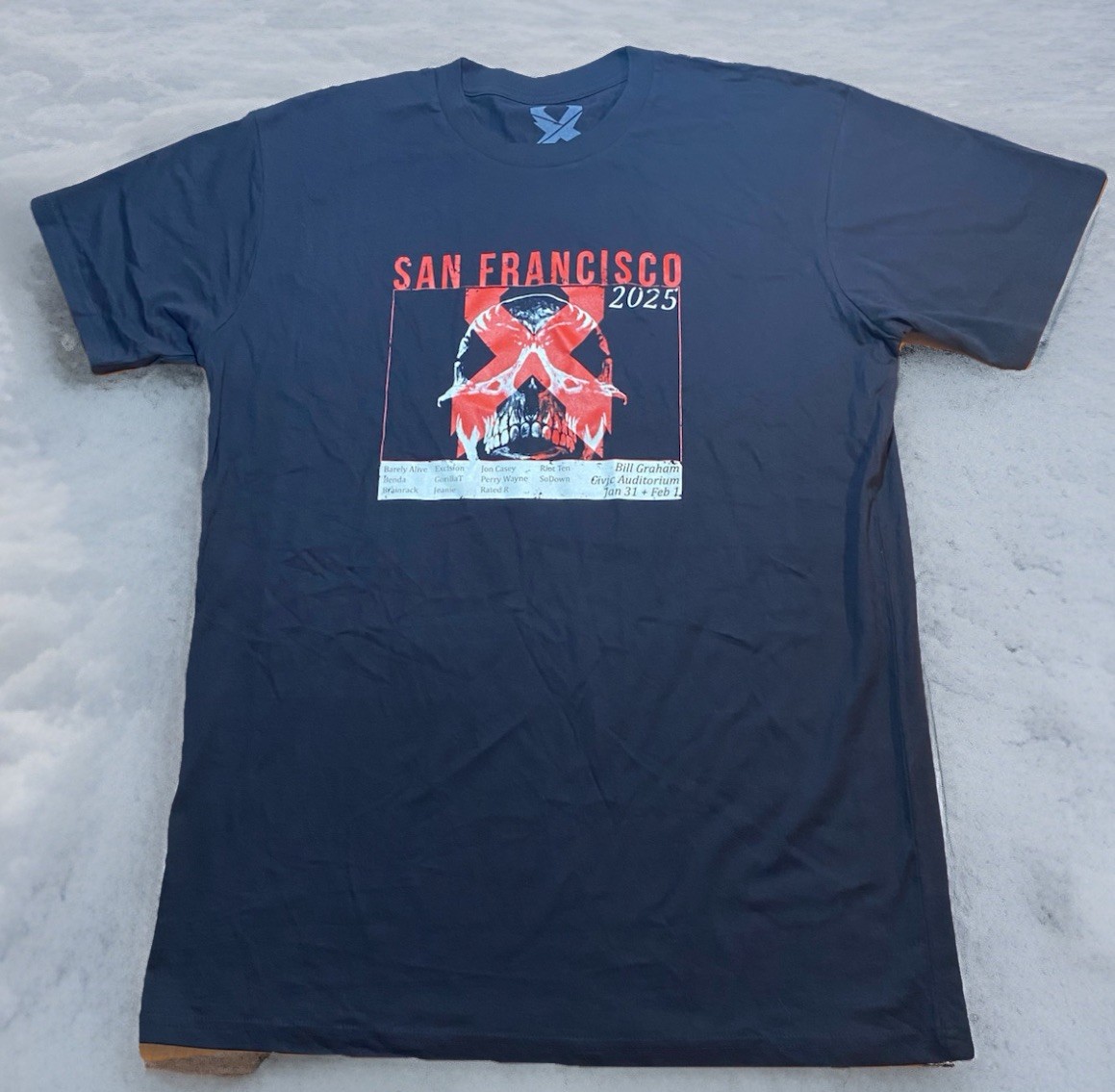 T-Shirt 2025 San Francisco Tour Concert X Bill Graham CIVIC Auditorium