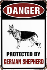 Beware of Dog Sign Warning Signs for Fence German Shepherd Sign Outdoor House Si