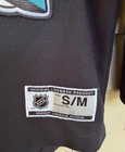 San Jose Sharks NHL Hockey Jersey Black/Teal Size S/M Officially Licensed — photo 2