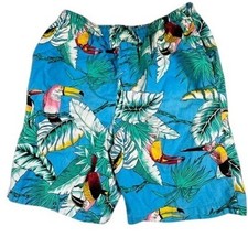 VTG Island Republic Men's Swim Trunks Size S Small Toucan Parrot Tropical Beach