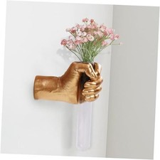 Wall Sculptures, Hand Vases Home Decor, Wall Mount Art Sculpture, Unique Gold
