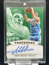 /5 2013-14 PREFERRED AUTO EMERALD Timofey Mozgov Denver Nuggets Auto #591