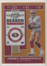 2019 Contenders Optic Season Ticket Orange Prizm 23/50 Jimmy Garoppolo #79 04cw