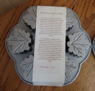 Nordic Ware Maple Leaf Muffin Pan Platinum Collection 6 Cavity | eBay